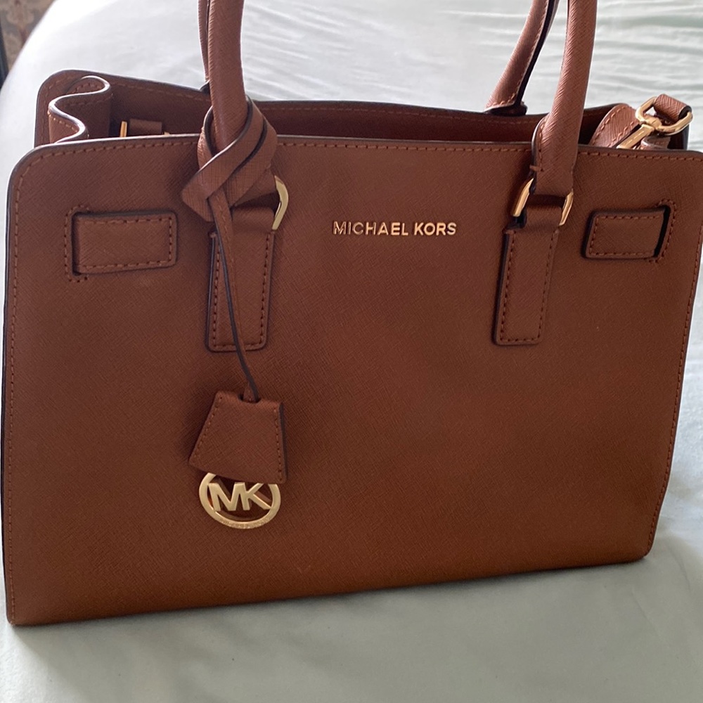 MK bag. Medium to large Safiano leather satchel
